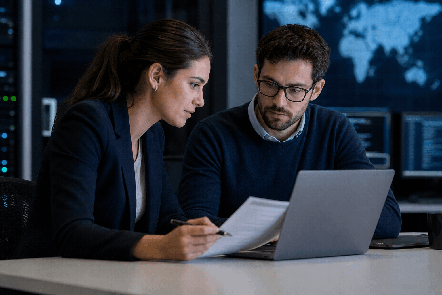 Cybersecurity professionals collaborating on a remediation guide