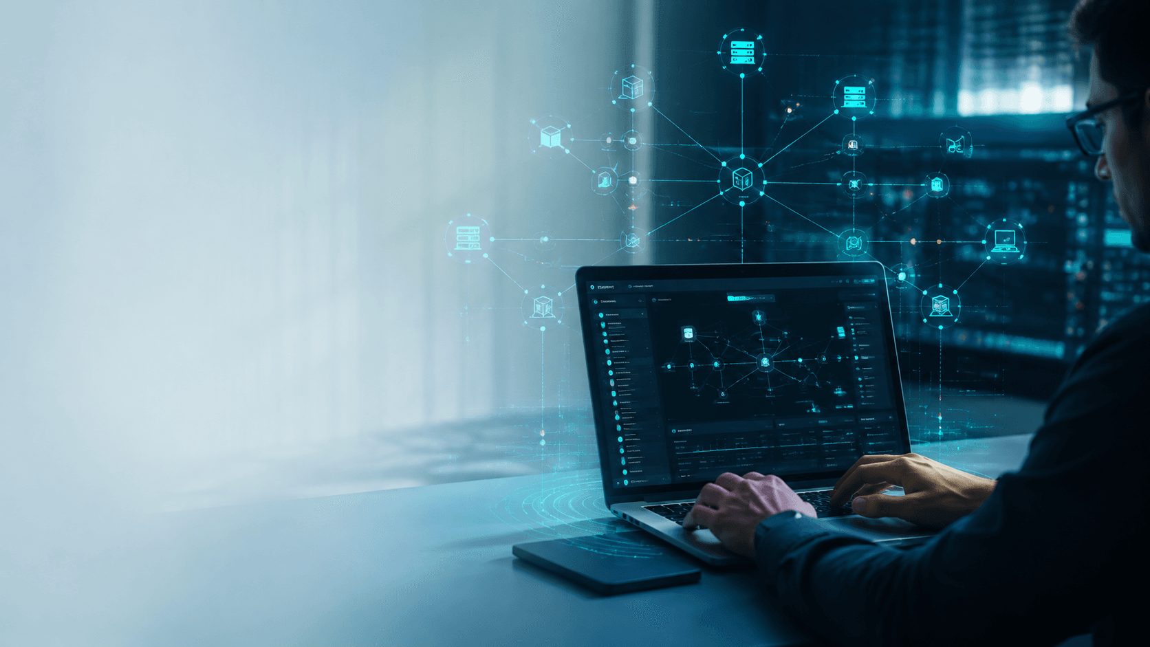 Security analyst using forge-sec to map hosts, services, and network exposure