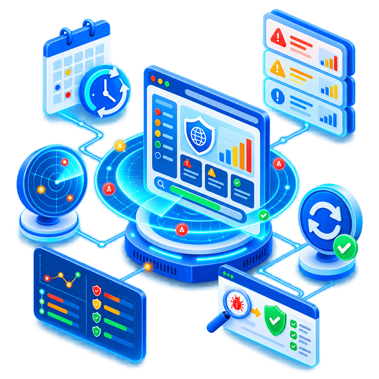 Continuous vulnerability monitoring and scheduled security scans